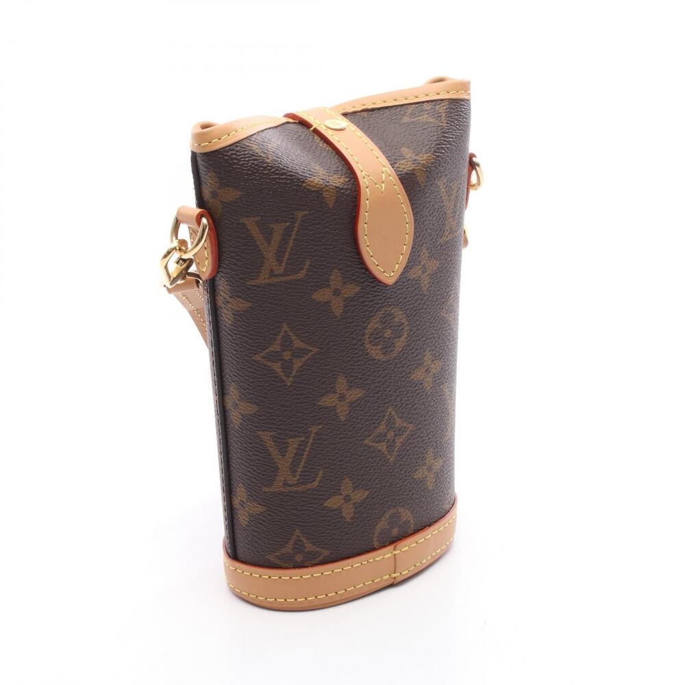 Louis Vuitton Fold Me Shoulder Bag Leather Monogram Brown